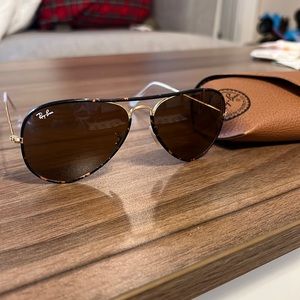 Ray-Ban tortoise shell aviator sunglasses